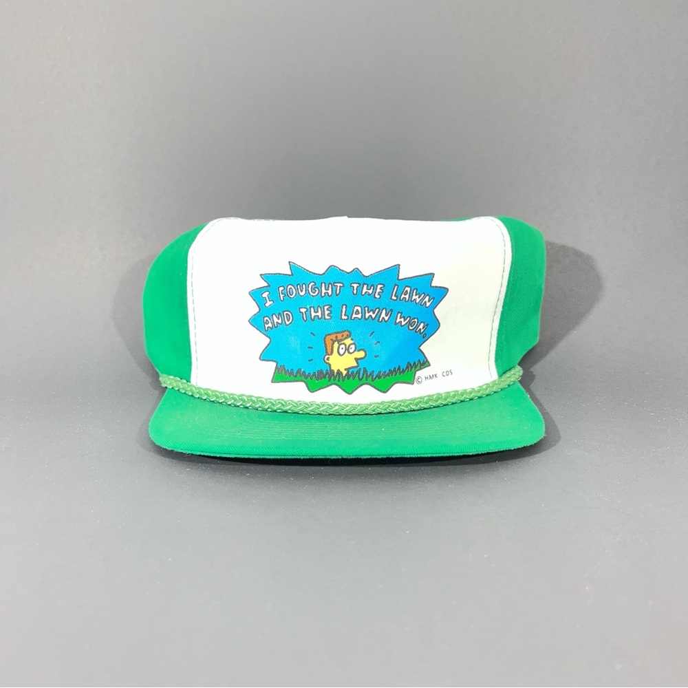 Shoebox Greetings / Hallmark Hat I fought the lawn and the law won